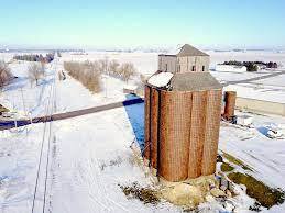 grain elevator in winter